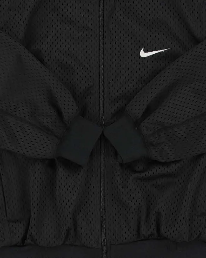 Vintage 1990s Nike Women's Embroidered Mesh Cropped Track Jacket - M sold by Rokit product image thumbnail 4