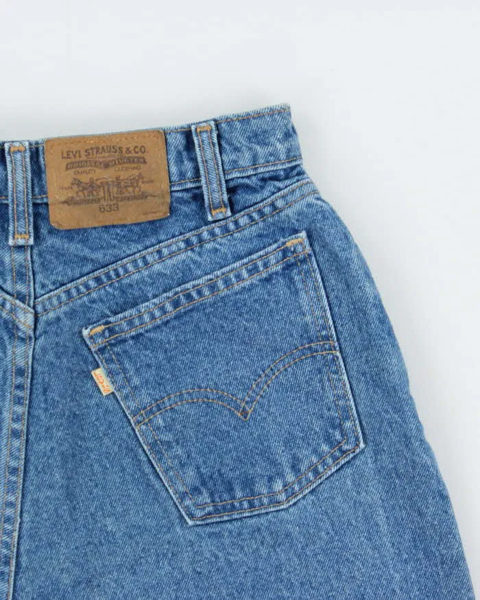 Vintage 1996 Levi's 633 White Tab Made In USA Women's High Waisted Denim Shorts - W26 sold by Rokit product image thumbnail 4
