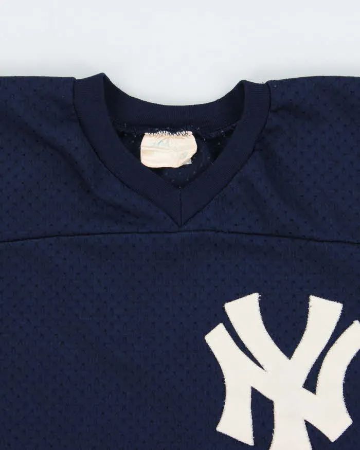 Vintage 1980s New York Yankees Roman Sport Made In USA Mesh V-Neck Jersey - L sold by Rokit product image thumbnail 5