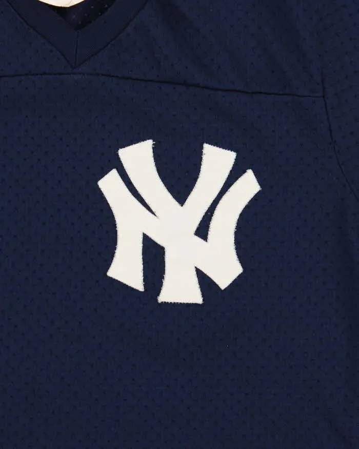 Vintage 1980s New York Yankees Roman Sport Made In USA Mesh V-Neck Jersey - L sold by Rokit product image thumbnail 4
