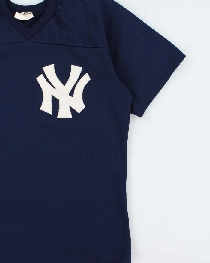 Vintage 1980s New York Yankees Roman Sport Made In USA Mesh V-Neck Jersey - L sold by Rokit product image thumbnail 3