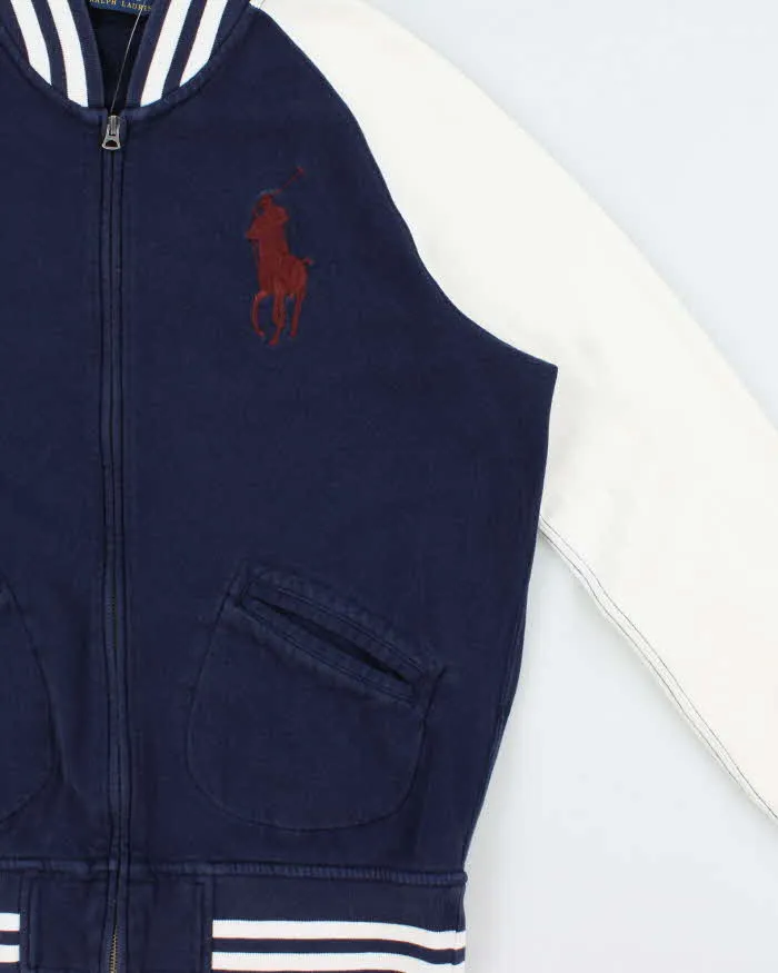 Vintage Polo Ralph Lauren Large Pony Zip-Up Varsity Sweatshirt Bomber - L sold by Rokit product image thumbnail 3
