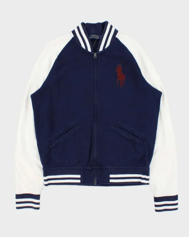 Vintage Polo Ralph Lauren Large Pony Zip-Up Varsity Sweatshirt Bomber - L made by Ralph Lauren