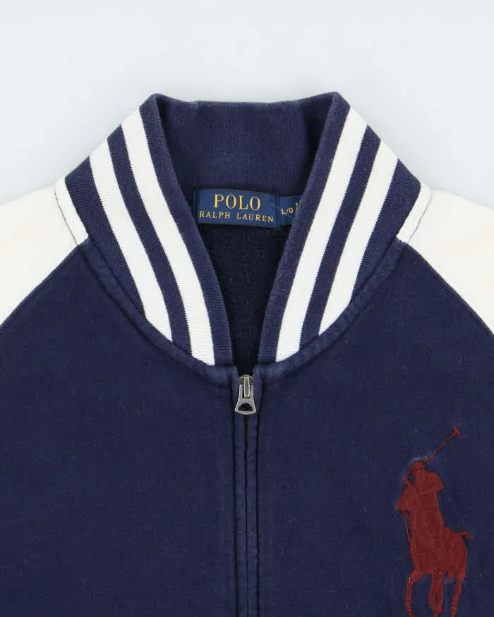 Vintage Polo Ralph Lauren Large Pony Zip-Up Varsity Sweatshirt Bomber - L sold by Rokit product image thumbnail 5