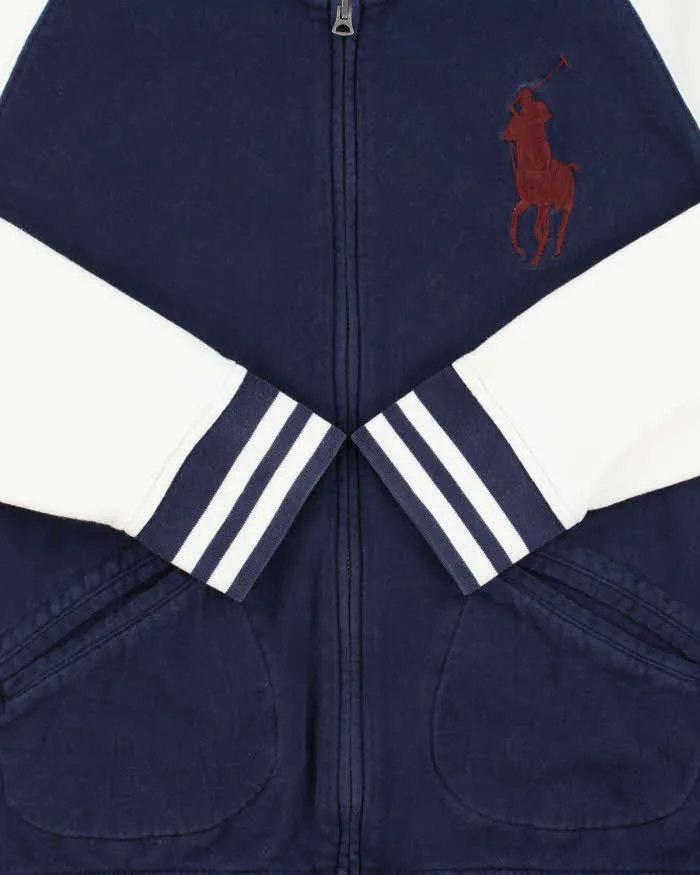 Vintage Polo Ralph Lauren Large Pony Zip-Up Varsity Sweatshirt Bomber - L sold by Rokit product image thumbnail 4
