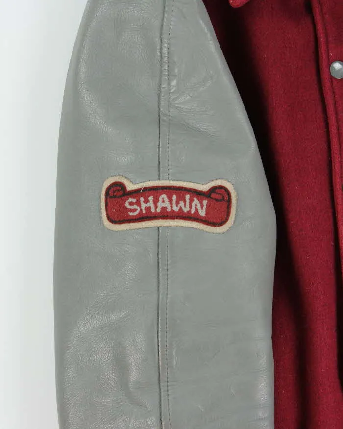 Vintage 1980s Falcons College Football Wool Leather Seder Made In Canada Collared Varsity Jacket - S sold by Rokit product image thumbnail 5