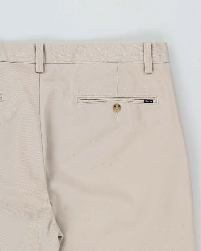 Vintage Polo Ralph Lauren Cream Khaki Classic Relaxed Fit Chino Trousers - W34 L30 sold by Rokit product image thumbnail 4