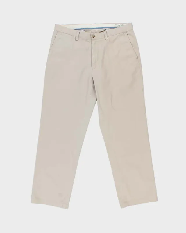 Vintage Polo Ralph Lauren Cream Khaki Classic Relaxed Fit Chino Trousers - W34 L30 made by Ralph Lauren