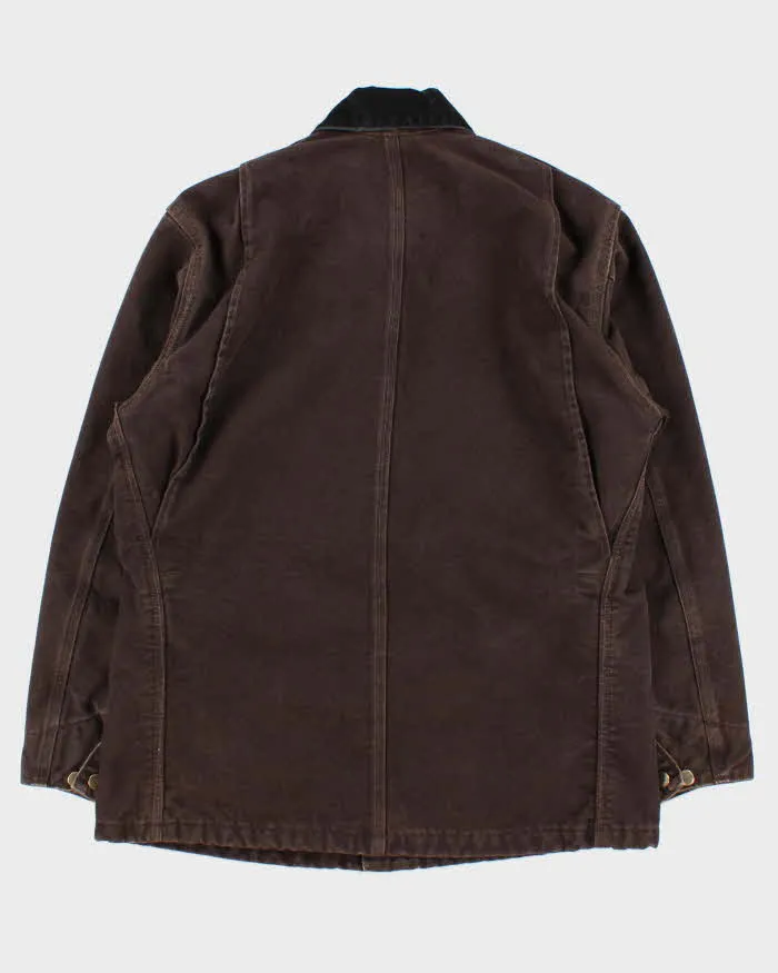 Vintage 2005 Y2K Carhartt C02 DKB Sandstone Duck Canvas Blanket-Lined Chore Jacket - M sold by Rokit product image thumbnail 2