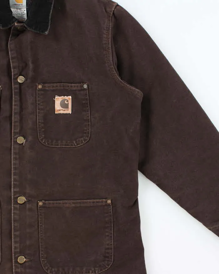 Vintage 2005 Y2K Carhartt C02 DKB Sandstone Duck Canvas Blanket-Lined Chore Jacket - M sold by Rokit product image thumbnail 3