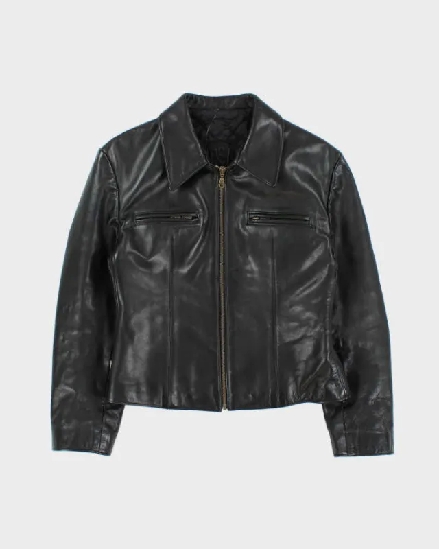 Vintage 1990s Rudsak Quilt Lined Structed Leather Jacket - M made by Rokit