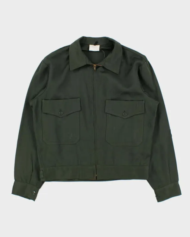 Vintage 1950s Mr-2-Ply Nudelman Bro's Khaki Canvas Gabardine Workwear Jacket - M made by Rokit