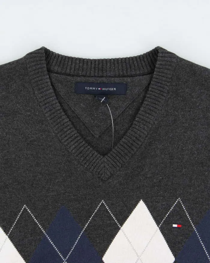 Vintage Tommy Hilfiger Argyle Sleeveless Knit Jumper - L sold by Rokit product image thumbnail 5