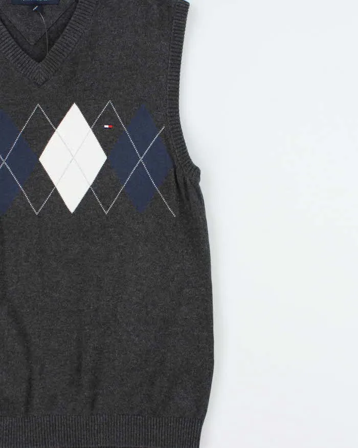 Vintage Tommy Hilfiger Argyle Sleeveless Knit Jumper - L sold by Rokit product image thumbnail 3