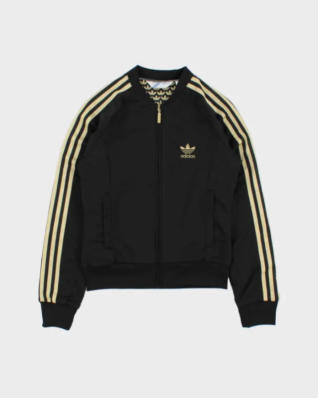 Vintage Y2K 00s Adidas Originals Women's Two-Tone Embroidered Trefoil Track Jacket - XS made by Adidas