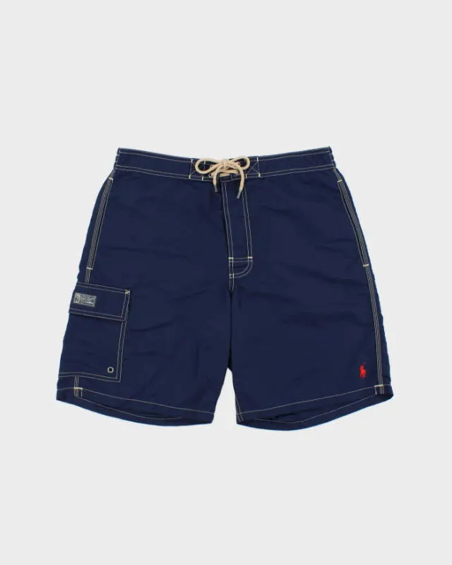 Vintage Polo Ralph Lauren Contrast Stitch Relaxed Fit Swim Shorts - S made by Ralph Lauren