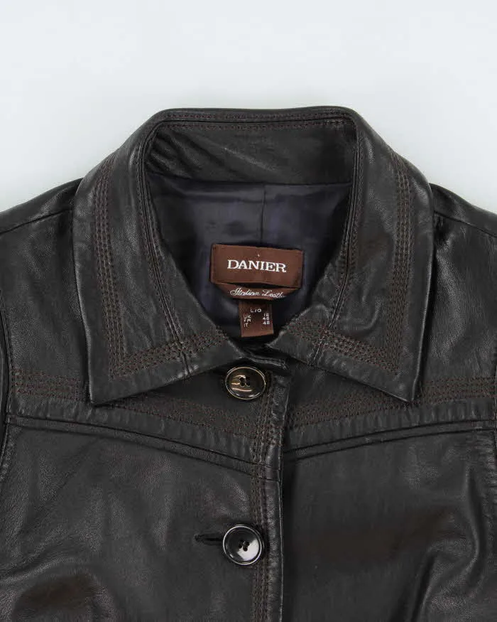 Vintage Danier Iridescent Lined Leather Jacket - L sold by Rokit product image thumbnail 5