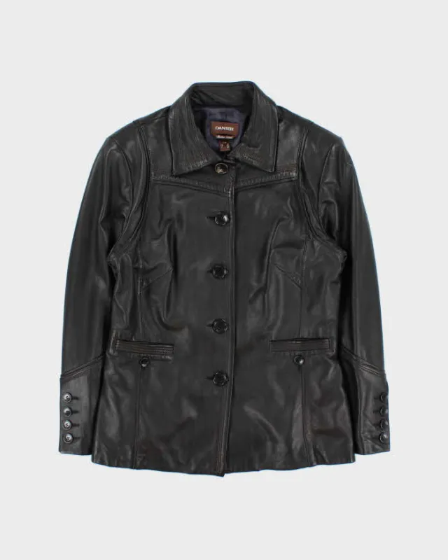 Vintage Danier Iridescent Lined Leather Jacket - L made by Rokit