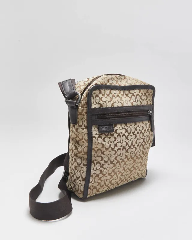 Vintage Y2k 2000s Coach Jacquard Flight Bag made by Coach