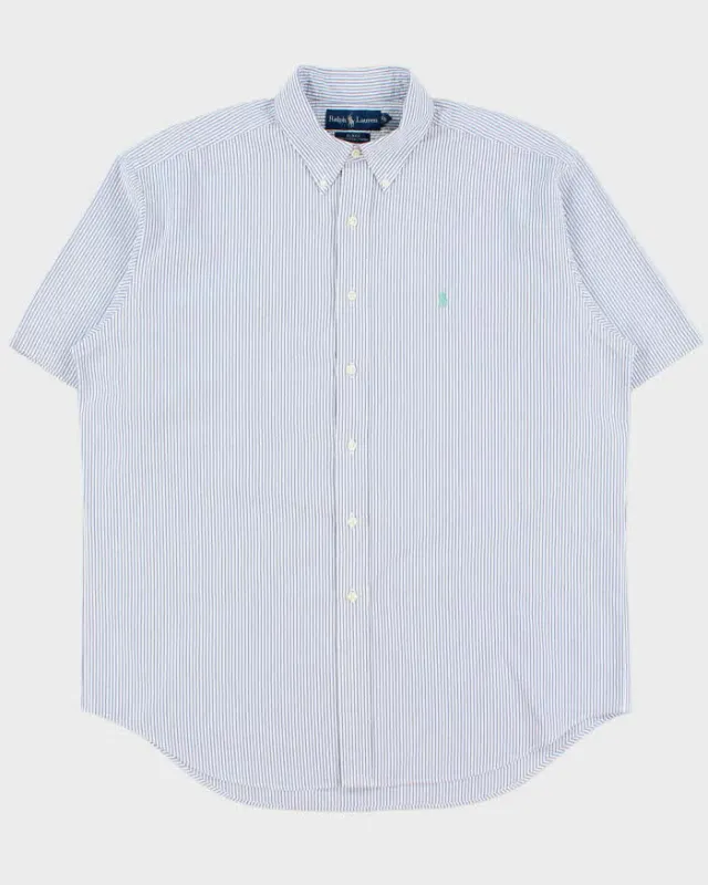 Vintage Ralph Lauren Striped Seersucker Oversized Shirt - L made by Ralph Lauren