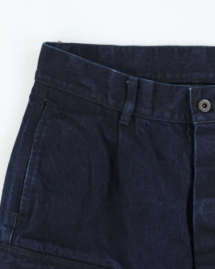 SS2017 Rick Owens DRKSHDW Japanese Selvedge Indigo Denim Cargo Shorts - W32 sold by Rokit product image thumbnail 3