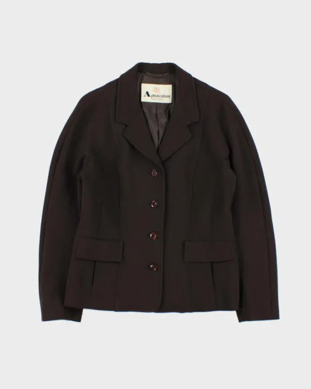 Vintage 1990s Aquascutum Women's Wool Single Breasted Blazer - M made by Rokit