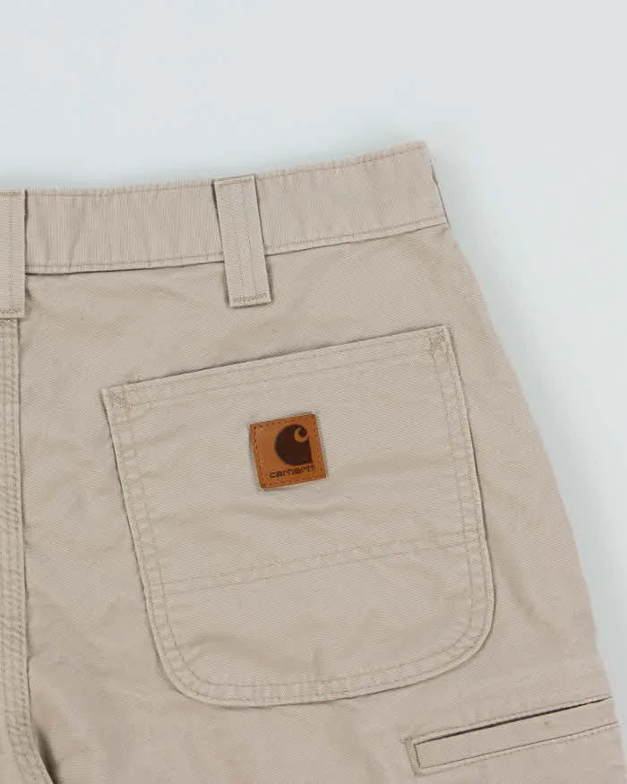 Vintage Carhartt B144 Tan Original Loose Fit Canvas Carpenter Shorts - W32 sold by Rokit product image thumbnail 4