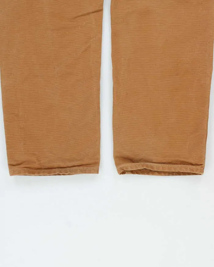 Vintage Carhartt B01 BRN Made In USA Firm Duck Double-Front Loose Fit Carpenter Trousers - W34 L30 sold by Rokit product image thumbnail 5