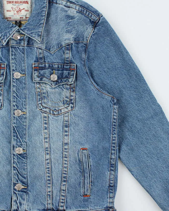 Vintage True Religion 'Chain Stitch Jimmy' Medium Wash Denim Jacket - XL sold by Rokit product image thumbnail 3