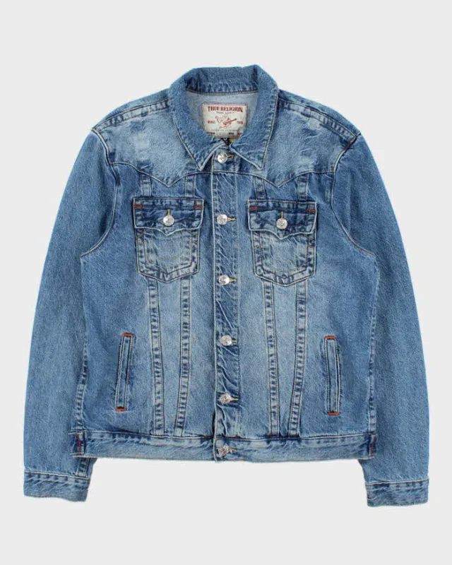 Vintage True Religion 'Chain Stitch Jimmy' Medium Wash Denim Jacket - XL made by True Religion