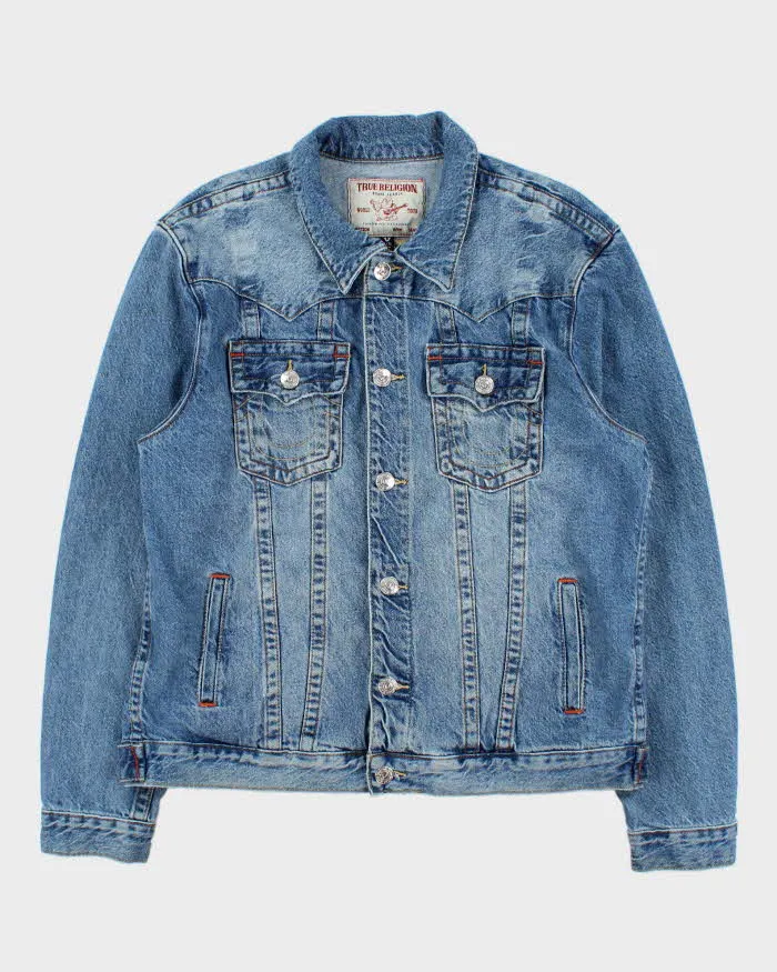 Vintage True Religion 'Chain Stitch Jimmy' Medium Wash Denim Jacket - XL sold by Rokit