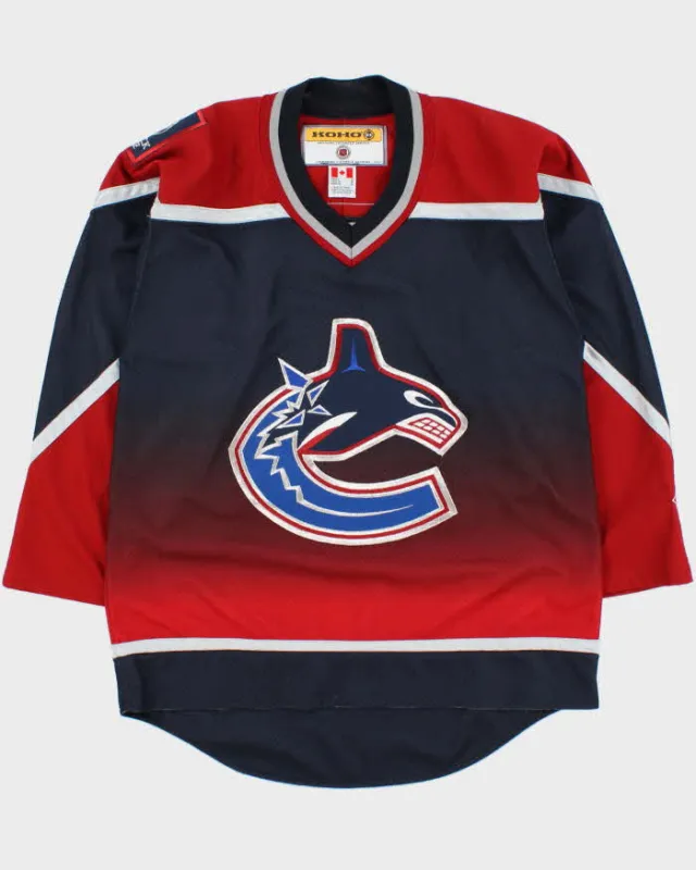Vintage 2001-02 Koho Vancouver Canucks Gradient Maska Air Knit NHL Jersey - M made by NHL