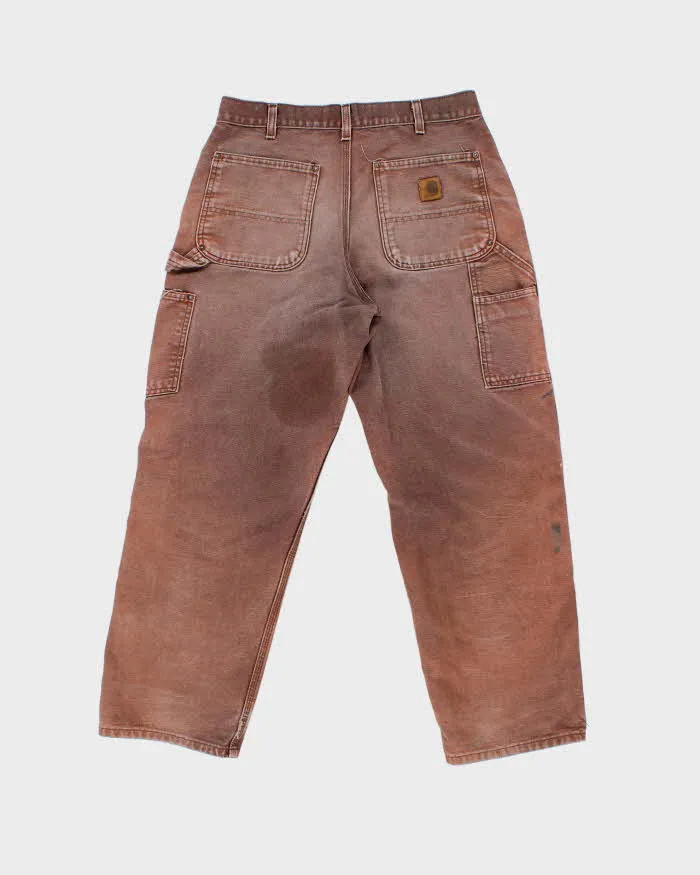 Vintage 2009 Y2K Carhartt B01 Elba Duck Canvas Double Knee Made In USA Distressed Loose Original Fit Carpenter Trousers - W32 L28 sold by Rokit product image thumbnail 2