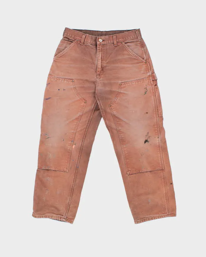 Vintage 2009 Y2K Carhartt B01 Elba Duck Canvas Double Knee Made In USA Distressed Loose Original Fit Carpenter Trousers - W32 L28 sold by Rokit