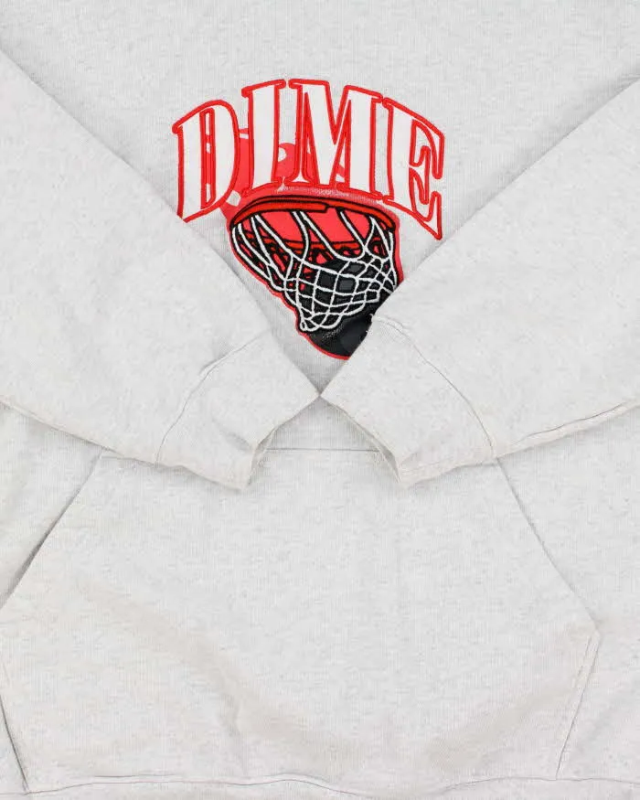 Dime Basketball Bowl Patch Marl Grey Heavyweight Pullover Hoodie - L sold by Rokit product image thumbnail 4