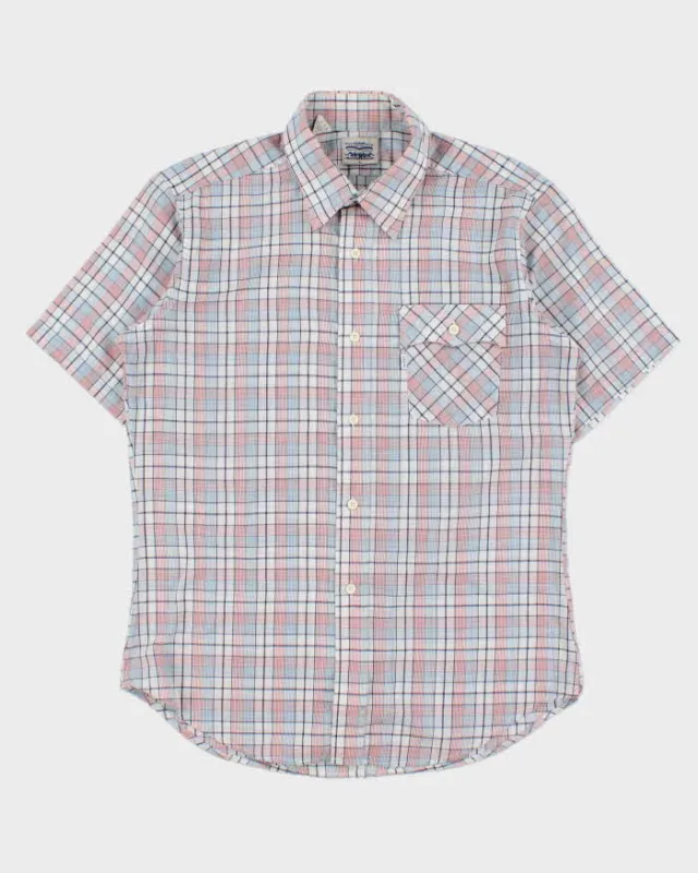 Vintage 1990s Levi's White Tab Made In USA Plaid Short Sleeve Shirt - L made by Levi's