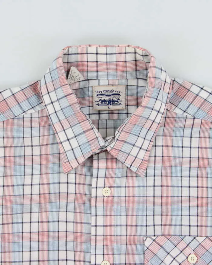 Vintage 1990s Levi's White Tab Made In USA Plaid Short Sleeve Shirt - L sold by Rokit product image thumbnail 5