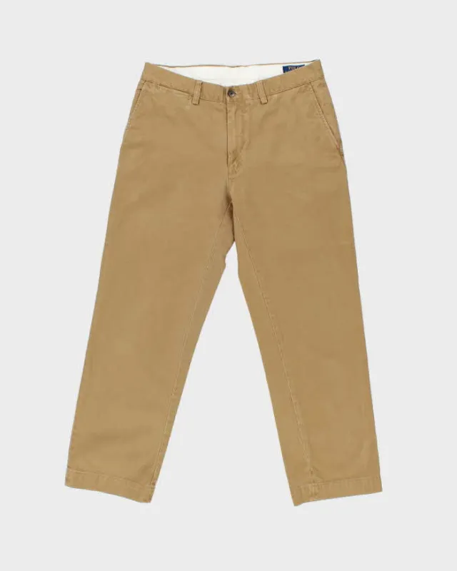Vintage Polo Ralph Lauren Khaki Classic Relaxed Fit Chino Trousers - W32 L28 made by Ralph Lauren