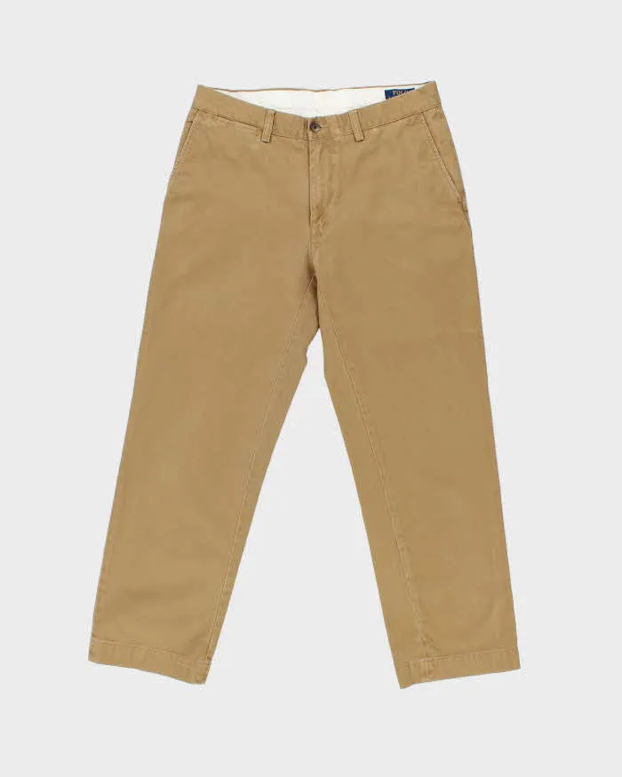 Vintage Polo Ralph Lauren Khaki Classic Relaxed Fit Chino Trousers - W32 L28 sold by Rokit