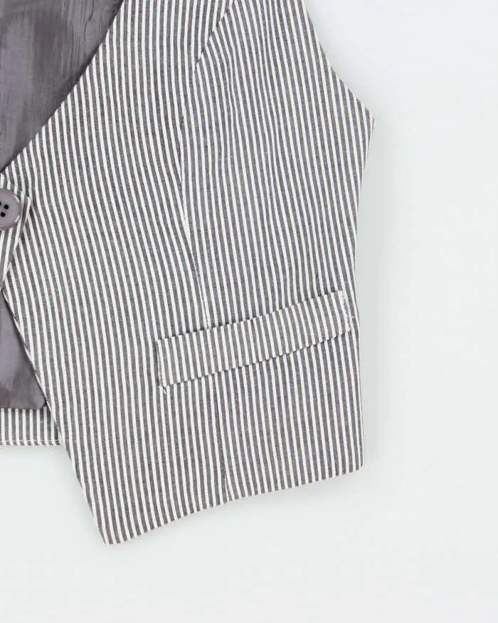 Vintage Y2k 2000s Valley Girl Stripe Waistcoat Style Top - S sold by Rokit product image thumbnail 4