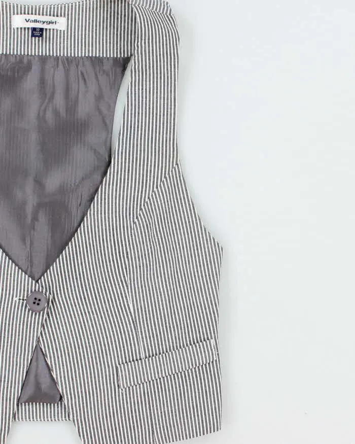 Vintage Y2k 2000s Valley Girl Stripe Waistcoat Style Top - S sold by Rokit product image thumbnail 3