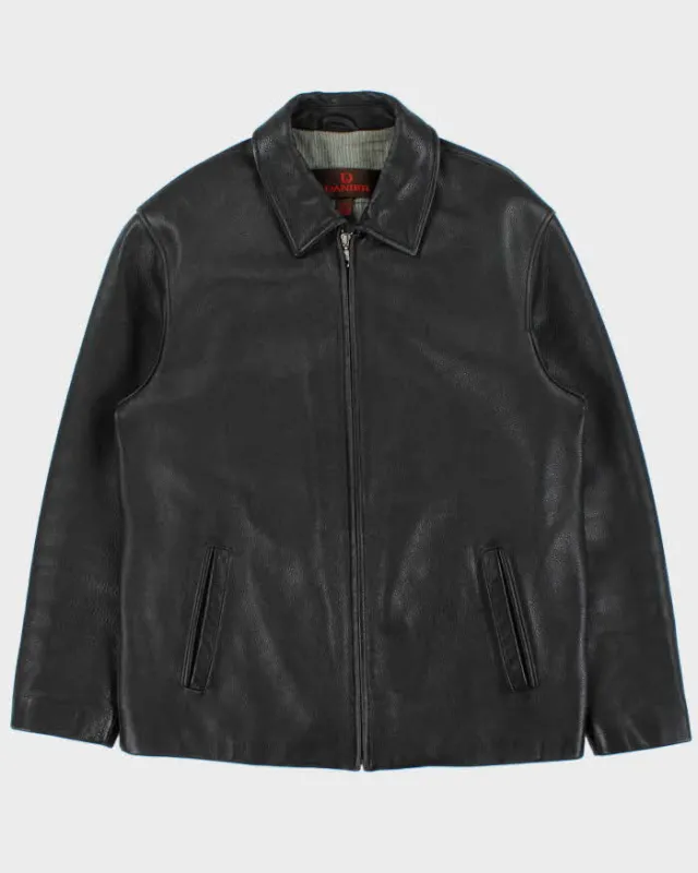 Vintage Y2K 00s Danier Pebbled Leather Zip-Up Jacket - M made by Rokit