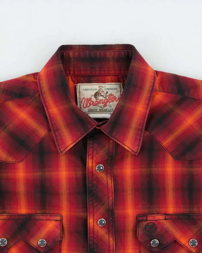 Vintage Y2K 00s Wrangler Plaid Snap Button Short Sleeve Western Shirt - S sold by Rokit product image thumbnail 5
