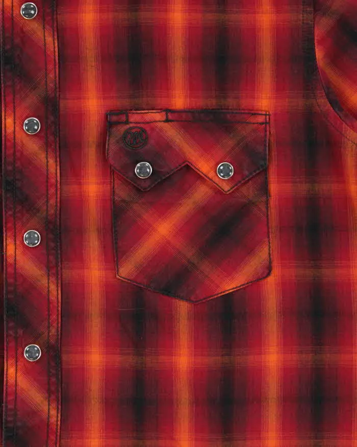 Vintage Y2K 00s Wrangler Plaid Snap Button Short Sleeve Western Shirt - S sold by Rokit product image thumbnail 4
