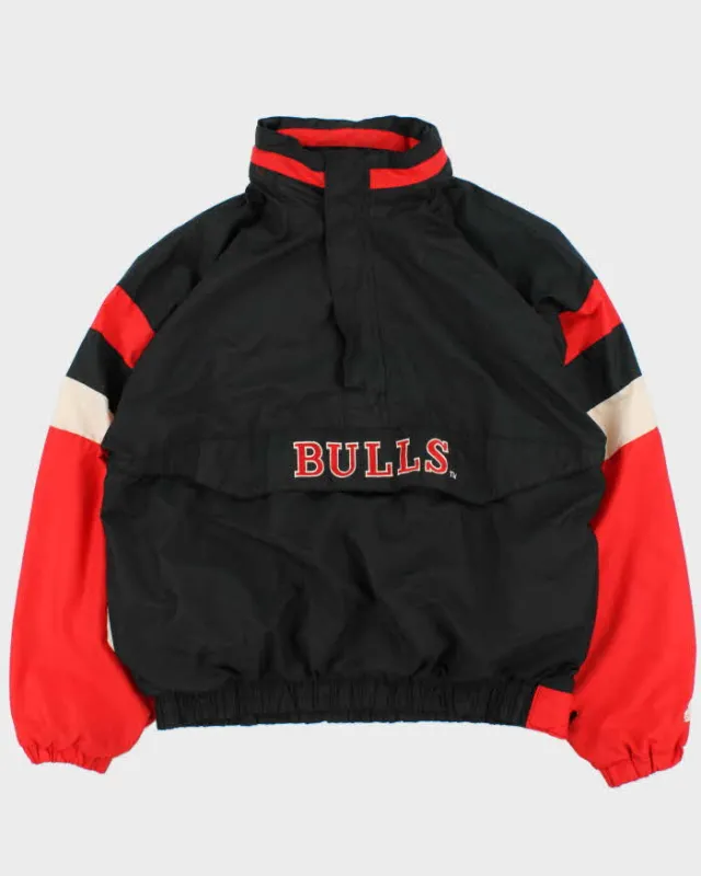 Vintage 1988 Starter Chicago Bulls NBA Half-Zip Pullover Shell Jacket - L made by Starter