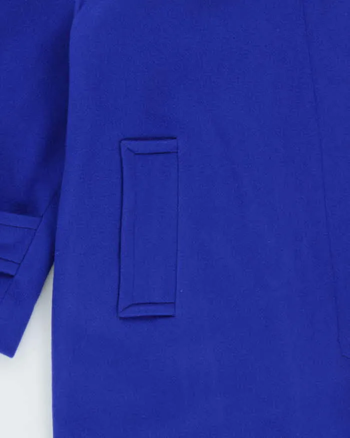 Vintage 1990s London Fog Women's Cobalt Blue Wool Overcoat - M sold by Rokit product image thumbnail 5