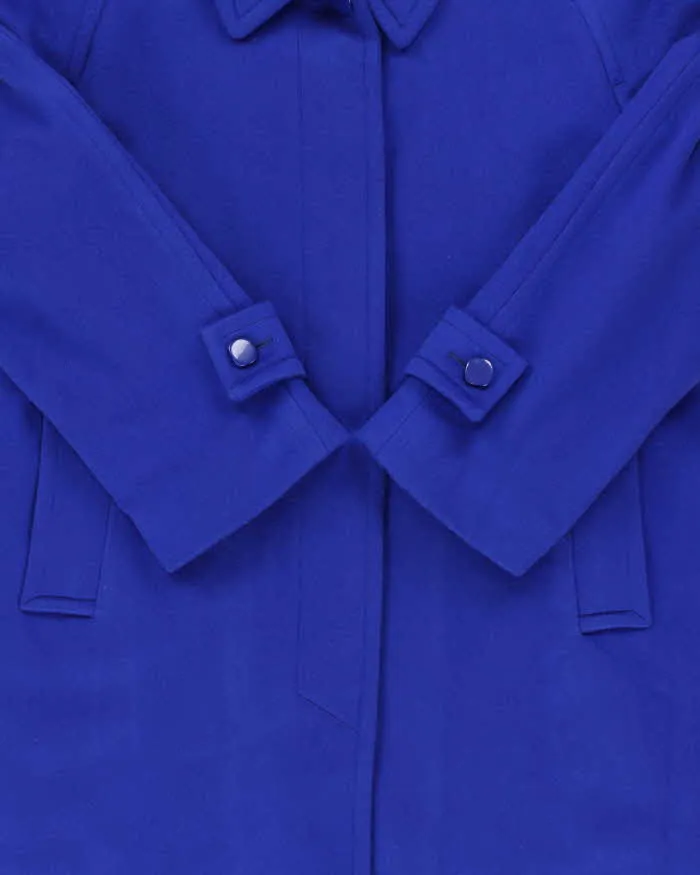 Vintage 1990s London Fog Women's Cobalt Blue Wool Overcoat - M sold by Rokit product image thumbnail 4