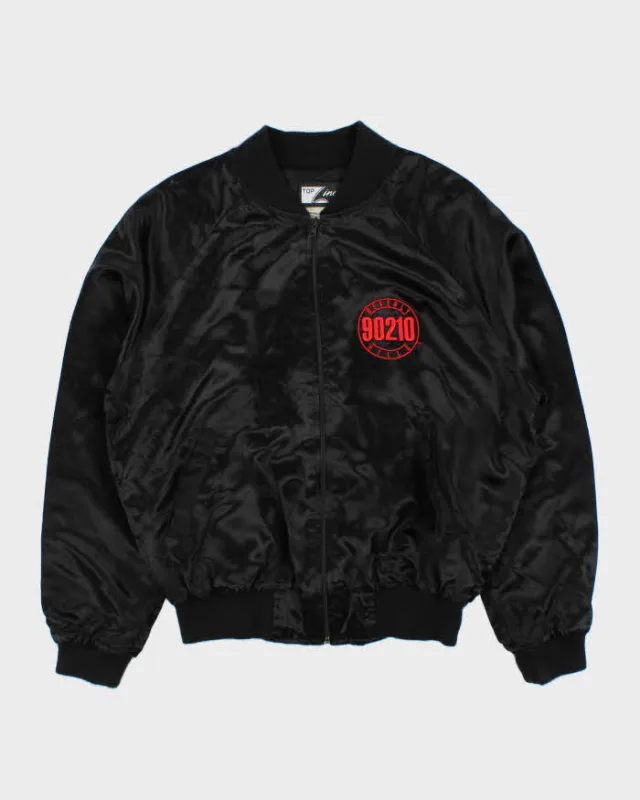Vintage 1990 Beverley Hills 90210 Official TV Production Satin Made In USA Bomber Jacket - M made by Rokit