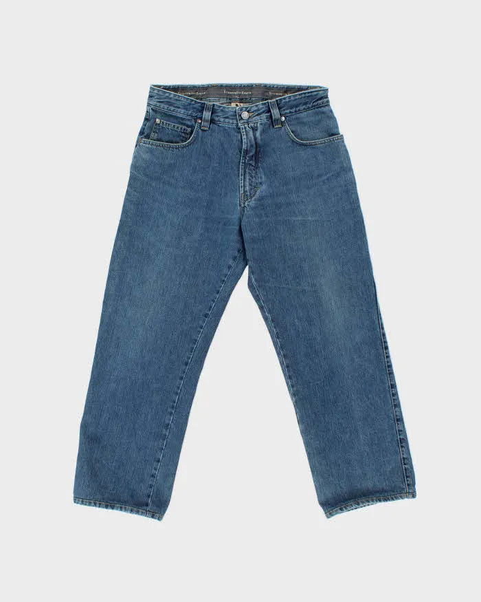 Vintage Y2K 00s Ermenegildo Zegna Mid-Rise Relaxed Straight Leg Denim Jeans - W30 L26 sold by Rokit