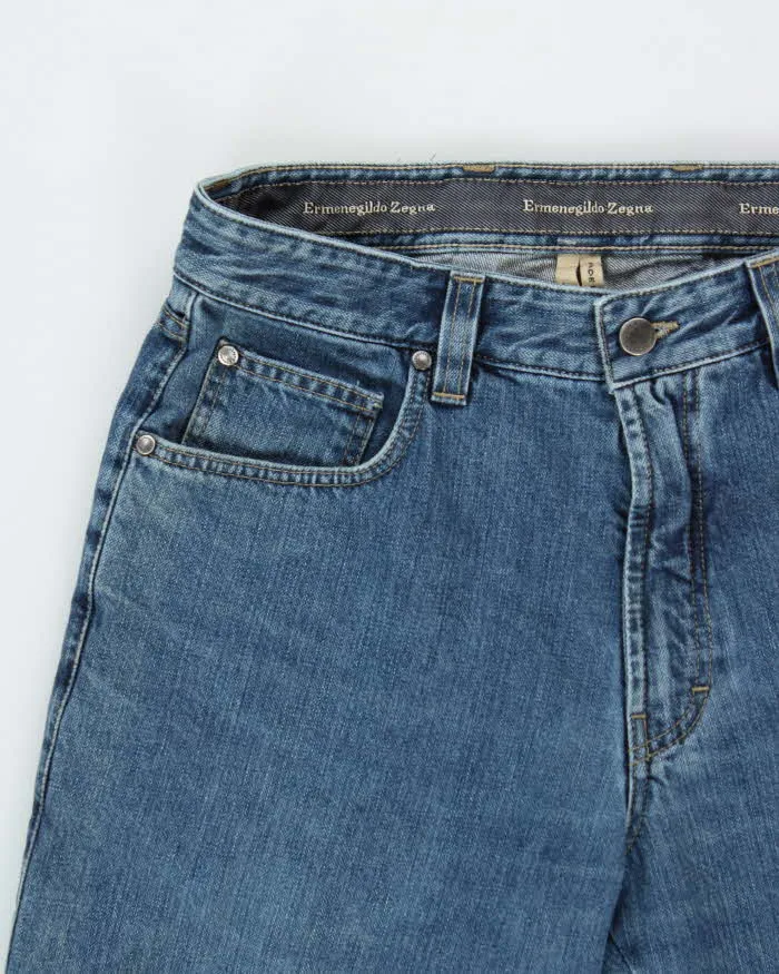 Vintage Y2K 00s Ermenegildo Zegna Mid-Rise Relaxed Straight Leg Denim Jeans - W30 L26 sold by Rokit product image thumbnail 3
